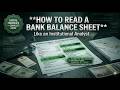 How to Read a Bank Balance Sheet Like an Institutional Analyst (Complete 2026 Guide)