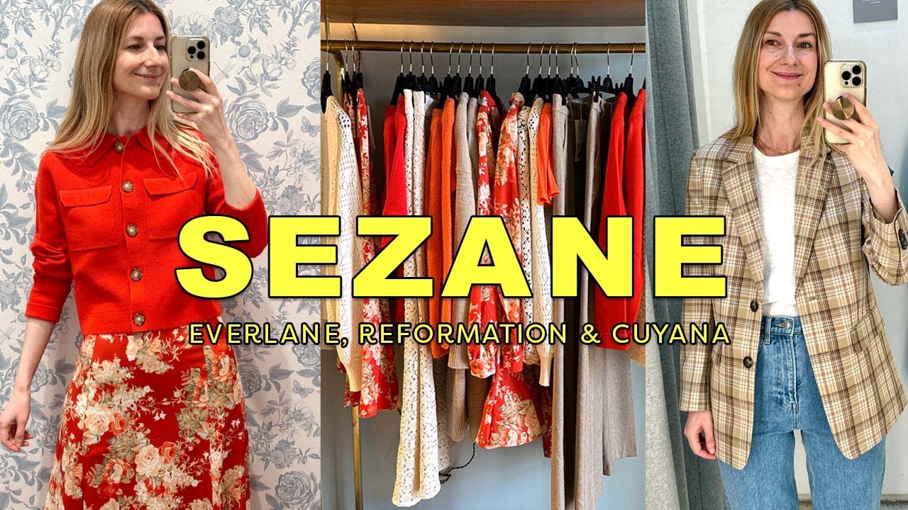 SEZANE Haul + Everlane, Reformation and Cuyana Try On - Shop With Me San Francisco Store Vlog