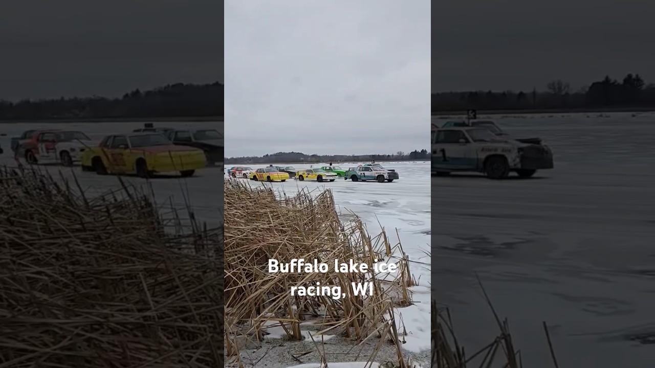 Rear wheel drive un-studded ice racing! Buffalo lake wisconsin! 