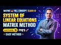 DAY 10 || MATRIX || CLASS 12 || SYSTEM OF LINEAR EQUATIONS ||
