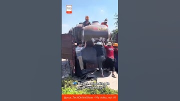 BIG BARRELS 🚚 how do they unload this?! 💪 #wow #skills #crafts