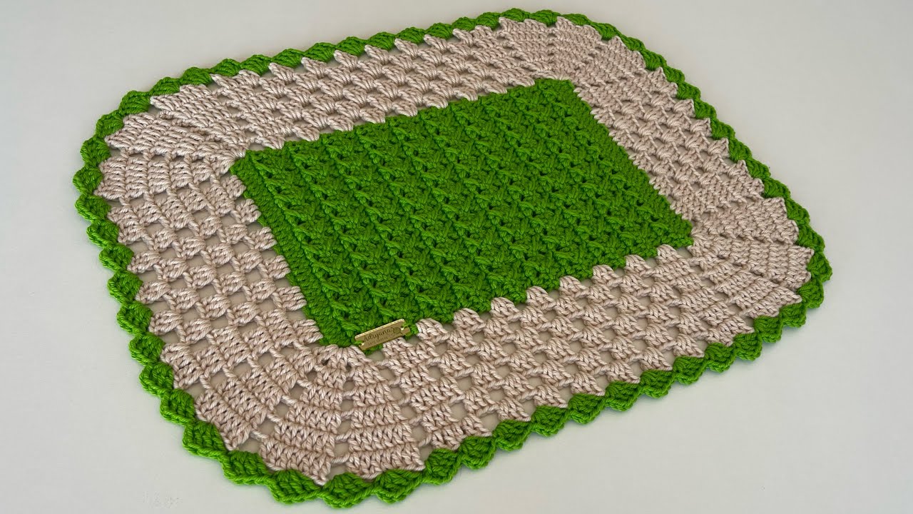 SOUSPLAT ELEGÂNCIA EM CROCHÊ SIMPLES E FÁCIL POR 