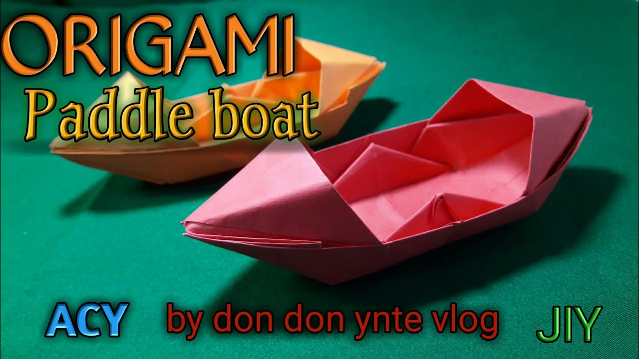 How to fold a Paper boat | Origami Paddle boat | Paper boat