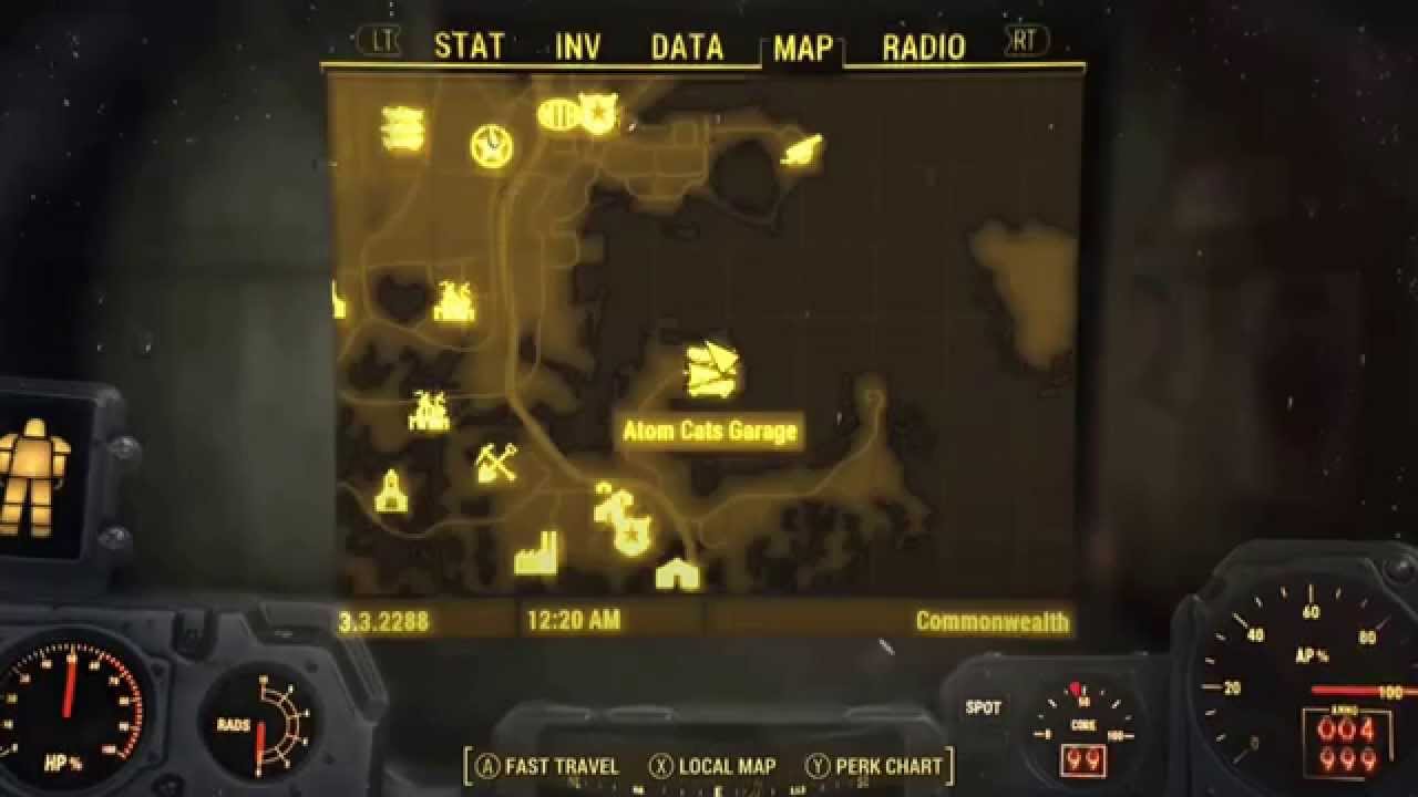 Fallout 4 hot rod Green power armor paint "Location"!! YouTube