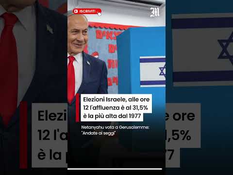 Video Elezioni Israele, alle ore 12 l'affluenza è al 31,5% è la più alta dal 1977