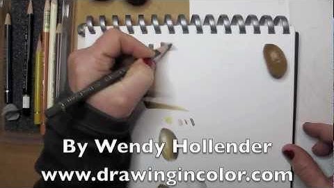 Botanical Drawing Basics - creating a tone bar in colored pencil