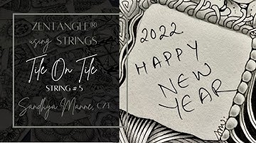 Tile on Tile String #5 a tutorial with tangle OVULATION