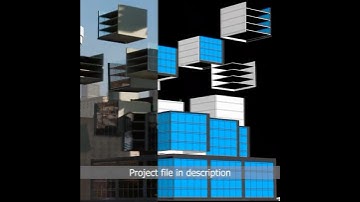 Box Building Procedural animation #houdinitutorial #redshift #3dmotiongraphics  #architecture