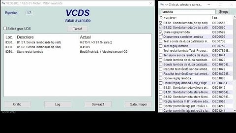 Verificare sonda lambda VCDS/How to check O2 sensor with VCDS