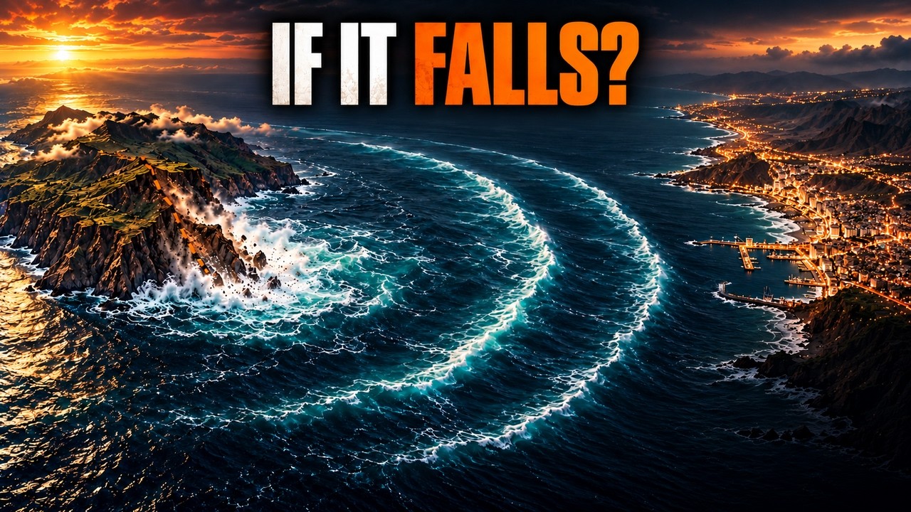 Caldera Collaps If La Palma's Volcano Collapsed, Who Would the Tsunami Hit - YouTube