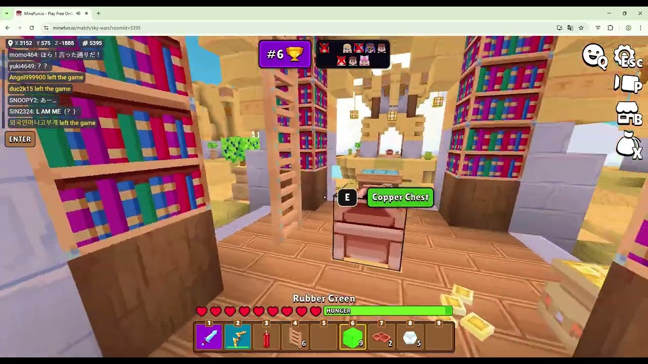 MineFun io  skywar chơi acc của em trai