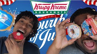 NEW Krispy Kreme 4th of July Donuts Review 