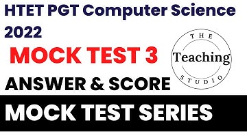 htet pgt computer science 2022 | pgt computer science screening | free mock test 3 answer & score