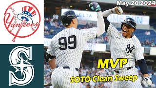 Yankees vs. Mariners Game Highlights , May 20 2024 | MLB Season 2024