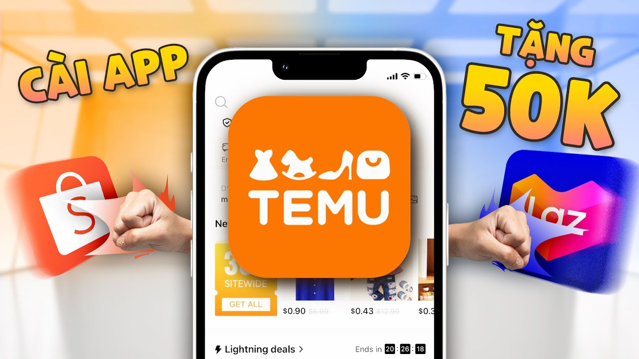 Outline Video Review ứng dụng Temu: tặng 50k khi cài app, quyết tâm hạ Shopee và Lazada?