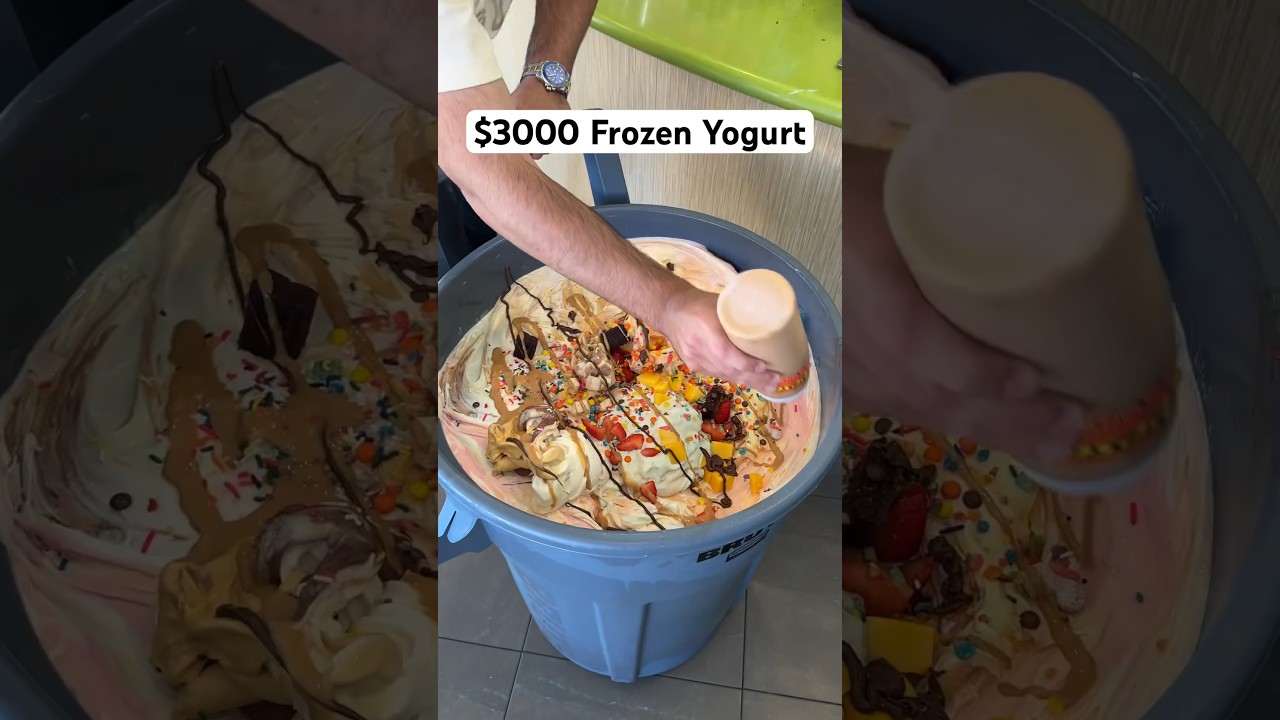 Making the world’s most expensive bowl of frozen yogurt 🍨