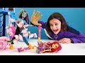 Neightan ve Toralei ile aşk. Monster High oyuncakları. Aşk oyunları.