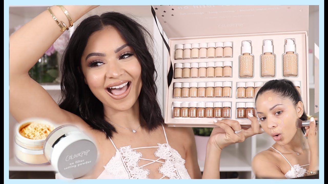 NEW COLOURPOP FOUNDATION REVIEW + 42 SWATCHES  | Diana Saldana
