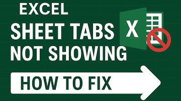 How to Fix If Sheets Tab not Showing in Excel | Fix Excel Sheet Tabs Not Showing | Excel Sheet Tabs