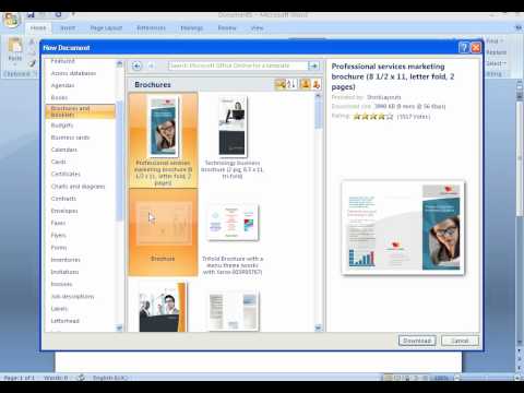 How to create a brochure with Microsoft Word 2007