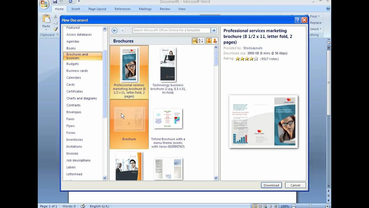 How to create a brochure with Microsoft Word 22 Inside Brochure Templates For Word 2007