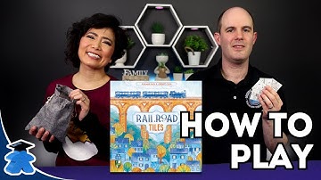 Railroad Tiles - How to Play Board Game. 🚂🚗🚶Tile placement version of Railroad Ink