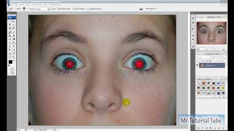 Remove red eye with Photoshop