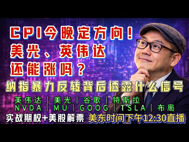 【美股6月10日盘前必看分析】纳指见底信号出现！CPI今晚公布，美光、英伟达还能涨吗？#美股#纳指#美股分析#美股投资#AI#存储芯片#美光#英伟达#AVGO#谷歌#特斯拉#股市分析