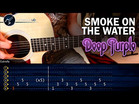 Como tocar Smoke on The Water en Guitarra Acustica FACIL | Tutorial  PRINCIPIANTES - YouTube