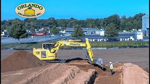Begin footing, excavation commercial building