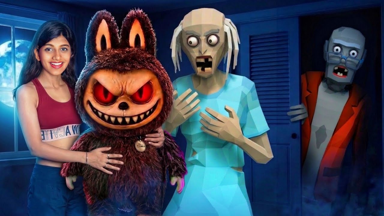 Mad Granny Escape Labubu's Horror School