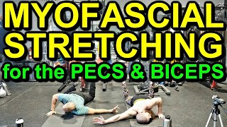 MYOFASCIAL STRETCHING EXERCISES for SHOULDERPAIN RELIEF: Pec Stretch and Biceps Stretch