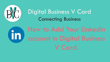 Digital Business V Card - Linked In URL