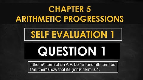 If the mth term of an A.P. be 1/n and nth term be 1/m, then show that its (mn)th term is 1.