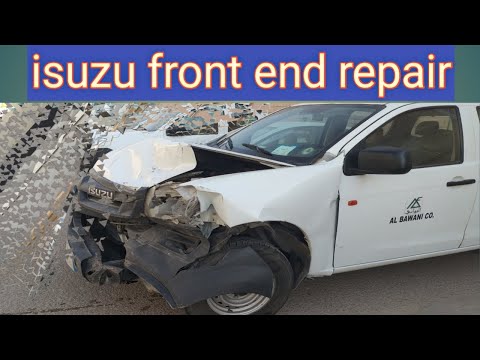 how to isuzu d'max body repairing isuzu front end repair and chang the front half cut