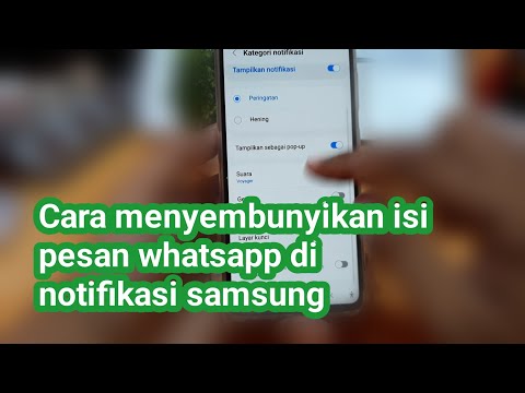 Video: Bagaimana Anda menyembunyikan konten pesan di Samsung?