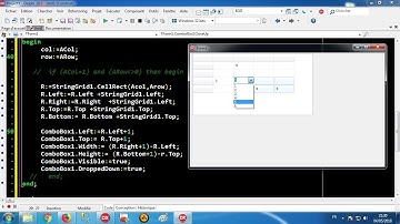 Delphi 20 StringGrid / 7 Combobox in Cell