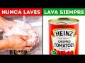 10 Alimentos que debes y no debes lavar antes de cocinar