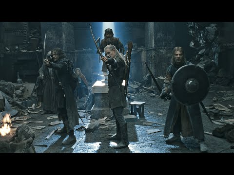 모리아 광산 전투 (모리아 광산 파트1) - 반지의 제왕: 반지 원정대 확장판 전투 명장면 [4K HDR]