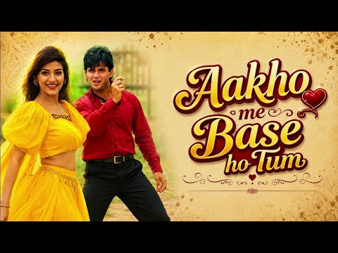 Aankhon Mein Base Ho Tum - Lyrical | Abhijeet | Alka Y | Sunil Shetty, Sonali B | Romantic 90s Hits