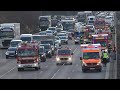 BF + FF + RD + Pol München / Freising / Nürnberg Einsatzfahrten Autobahn Verkehrsunfall