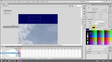 Flash cs6 Desain home screen, lesson, button, action script