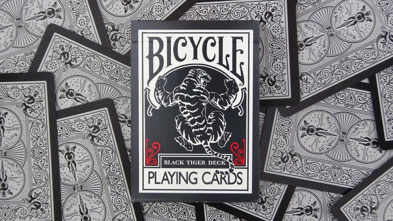 Bicycle Black Tiger Red Pips Playing Cards Deck Review Display Youtube