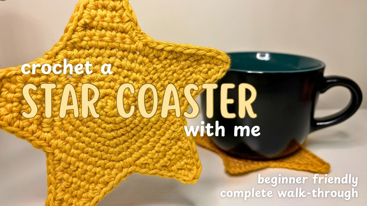 Crochet Star Coaster Tutorial - beginner friendly - YouTube