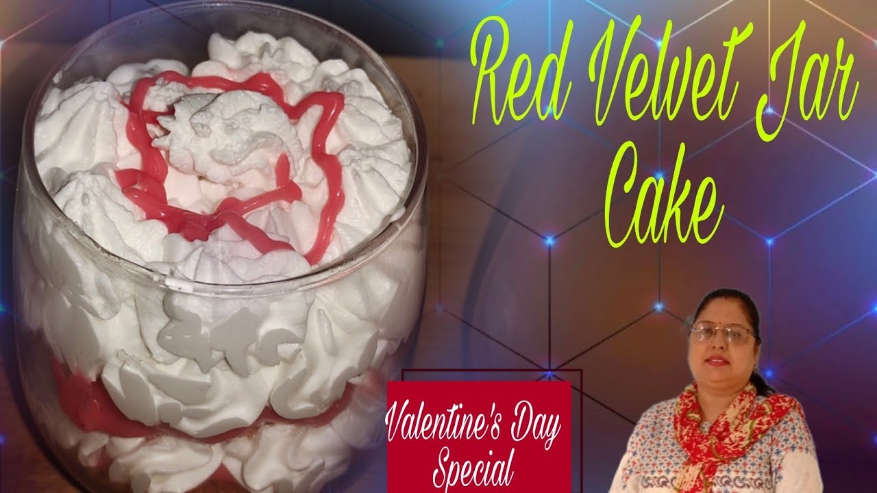 Eggless Red Velvet Jar Cake recipe | Valentine's Day Special recipe| Easy and quick Jar cake recipe