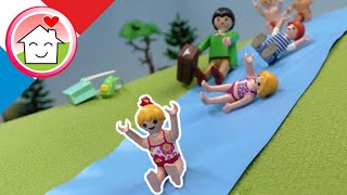 Playmobil en francais Votre propre toboggan aquatique - histoires avec l'école - Famille Hauser