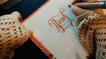 Turkish Inspired Calligraphy | Calligraphy Of Name IFRAH #shorts