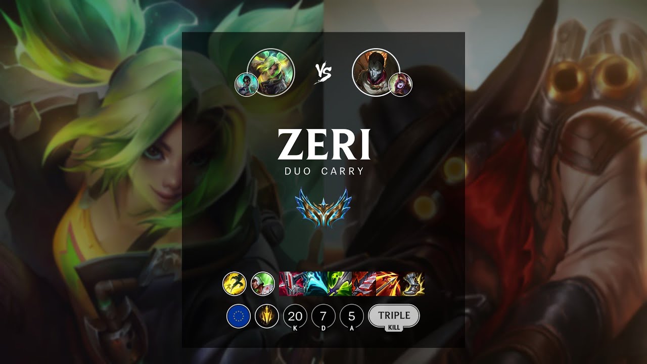 Zeri ADC vs Jhin - EUW Challenger Patch 12.8