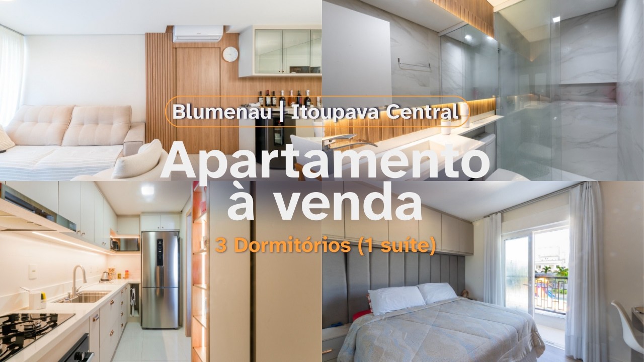 Apartamento à venda com 3 dormitórios (1 suíte), 104m² no bairro Itouoava Central em Blumenau/SC