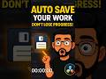 Auto Save Your Work in Da Vinci Resolve 🔥